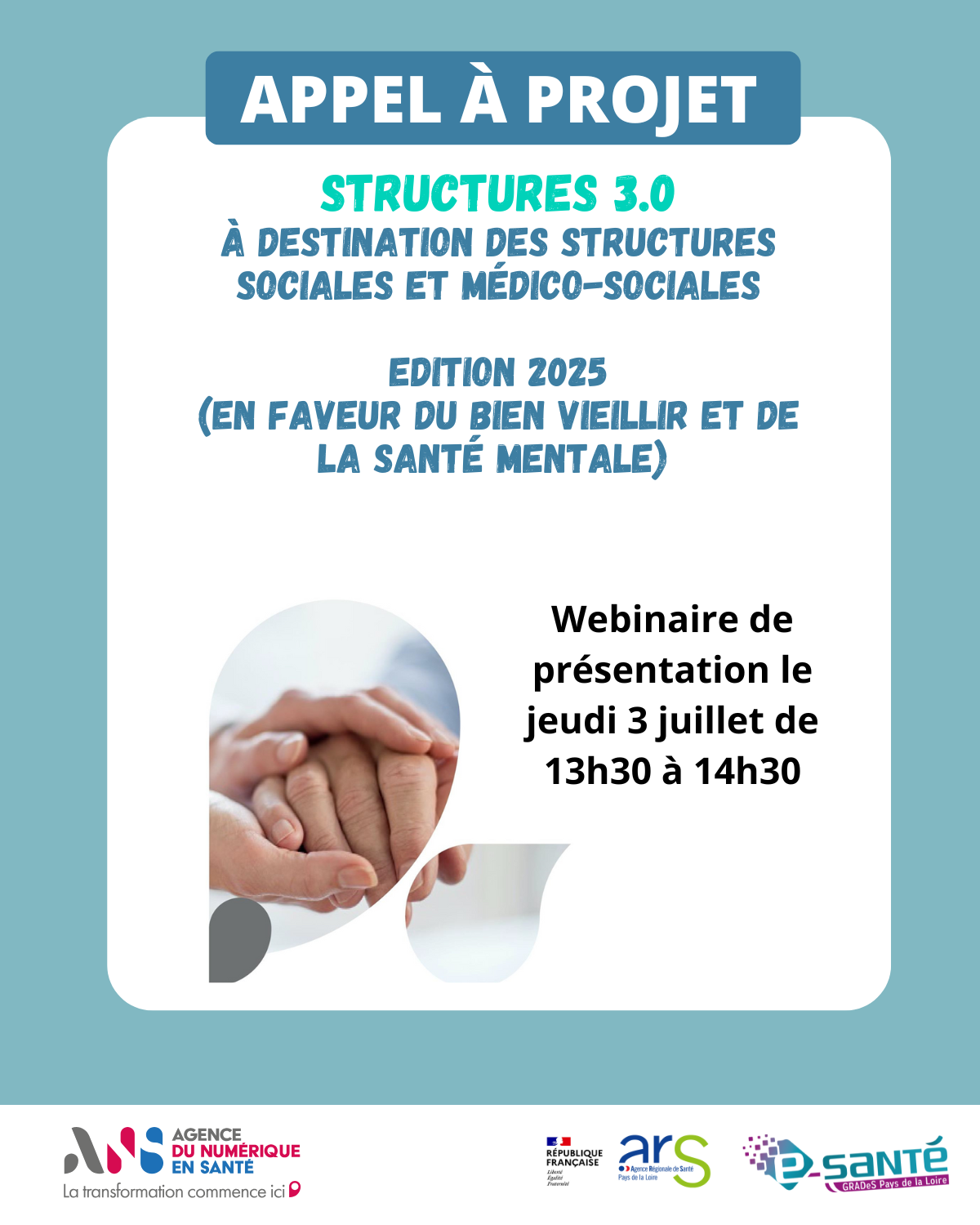 Appel à projet - Structures 3.0  à destination des structures sociales et médico-sociales 